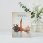 Westminster Bridge in waterverf briefkaart (Staand voorkant)