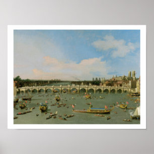 Westminster Bridge, Londen, met de burgemeester Poster