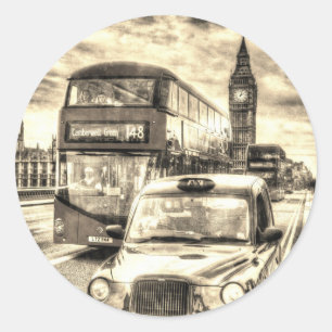 Westminster Bridge London Ronde Sticker