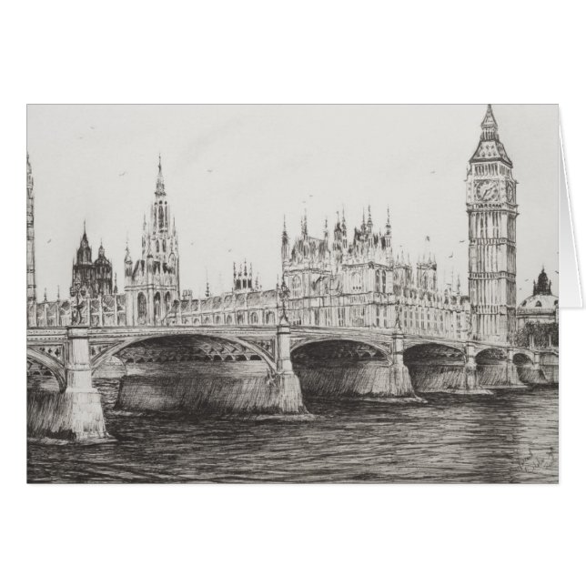 Westminster Bridge London UK. 10-30-2006 (Voorkant Horizontaal)