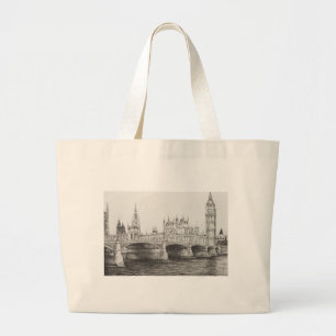 Westminster Bridge London UK. 10-30-2006 Grote Tote Bag