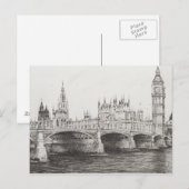 Westminster Bridge London UK 30/10/2006 Briefkaart (Voorkant / Achterkant)