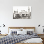 Westminster Bridge London UK 30/10/2006 Canvas Afdruk (Insitu (Slaapkamer))