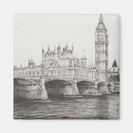 Westminster Bridge London UK 30/10/2006 Magneet (Voorkant)