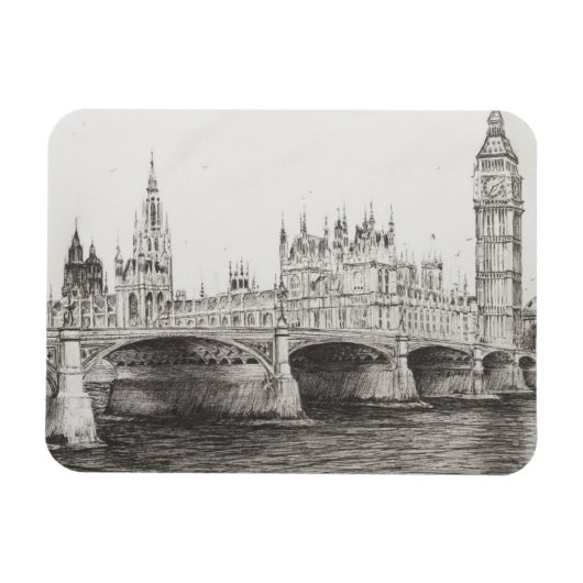 Westminster Bridge London UK 30/10/2006 Magneet (Horizontaal)