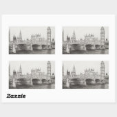 Westminster Bridge London UK 30/10/2006 Rechthoekige Sticker (Vel)