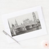 Westminster Bridge London UK 30/10/2006 Rechthoekige Sticker (Envelop)