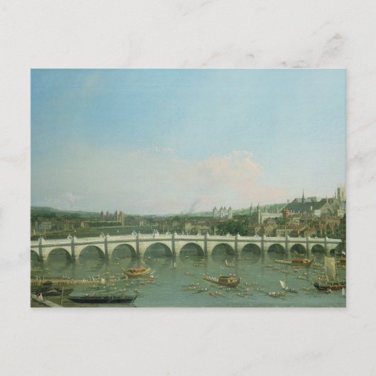 Westminster Bridge van het Noorden met Lambeth Briefkaart (Voorkant)