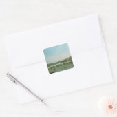 Westminster Bridge van het Noorden met Lambeth Vierkante Sticker (Envelop)