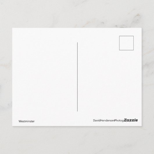 Westminster Briefkaart (Achterkant)