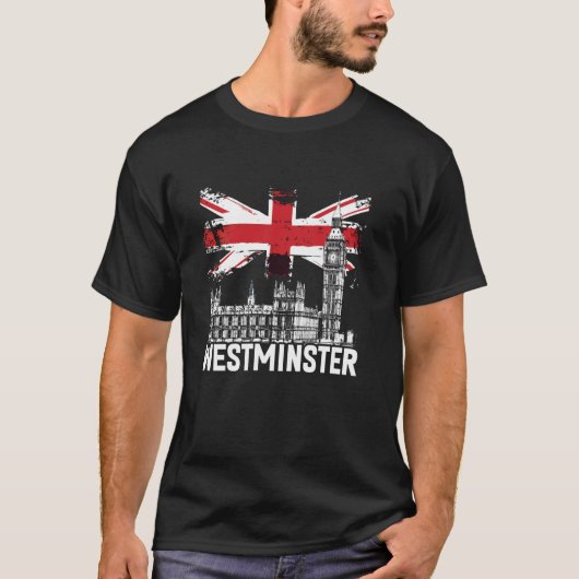 Westminster + Britse Vlag T-shirt (Voorkant)