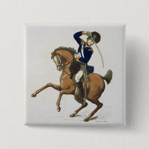 Westminster Cavalry Volunteer, bord 4 van 'Loyal Vierkante Button 5,1 Cm