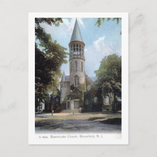 Westminster Church, Bloomfield, NJ 1909 Vintage Briefkaart