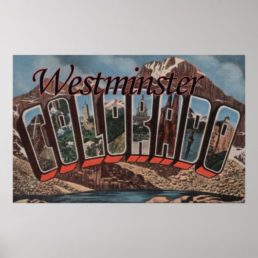 Westminster, Colorado - grote letterscènes Poster (Voorkant)