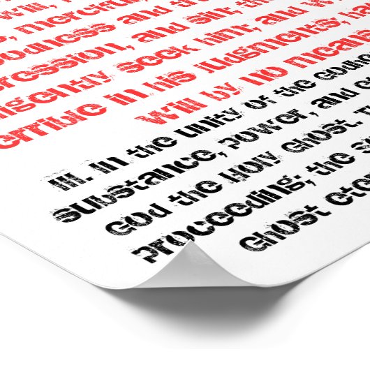 Westminster Confession Ch. 2 Afdeling 1 en 3 Poster (Hoek)