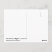 Westminster en Big Ben, Londen Verenigd Koninkrijk Briefkaart (Achterkant)