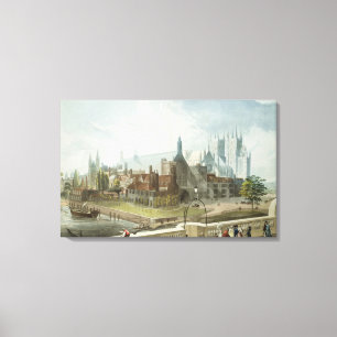 Westminster Hall en Abbey Canvas Afdruk