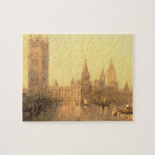 Westminster: Houses of Parliament, c.1860 (olie op Legpuzzel