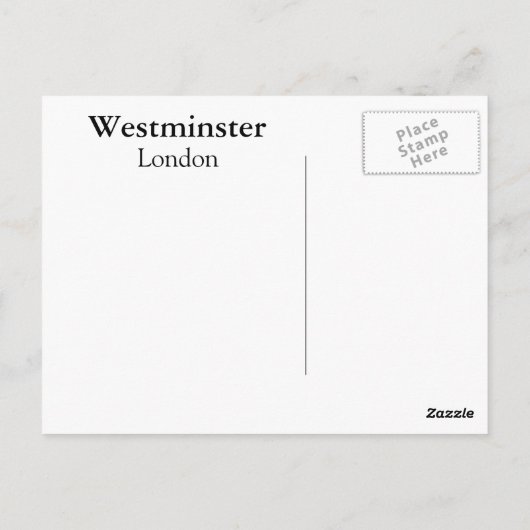 Westminster in Londen Briefkaart (Achterkant)