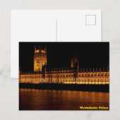 Westminster Palace bij nacht Briefkaart (Voorkant / Achterkant)