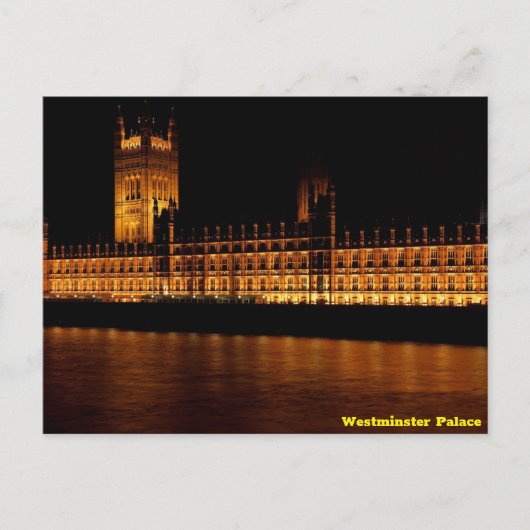 Westminster Palace bij nacht Briefkaart (Voorkant)