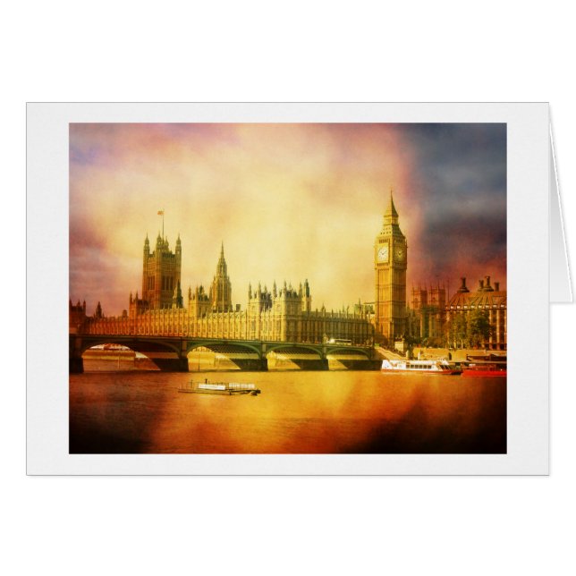 Westminster Palace en Bridge met Big Ben (Voorkant Horizontaal)