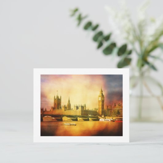 Westminster Palace en Bridge met Big Ben Kaart (Staand voorkant)