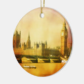Westminster Palace en Bridge met Big Ben Keramisch Ornament (Links)