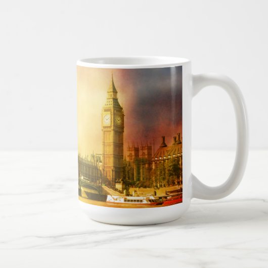 Westminster Palace en Bridge met Big Ben Koffiemok (Rechts)