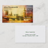 Westminster Palace en Bridge met Big Ben Visitekaartje (Voorkant / Achterkant)