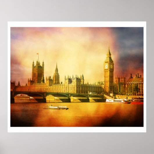 Westminster Palace en Bridge Poster (Voorkant)