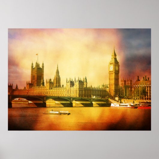 Westminster Palace en Bridge Poster (Voorkant)