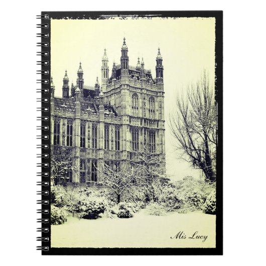 Westminster, Parlement, Winter Londen - Brits Notitieboek (Voorkant)