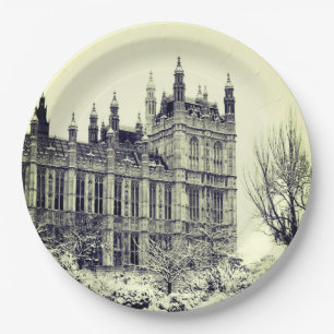 Westminster, Parlement, Winter Londen - Brits Papieren Bordje