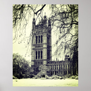 Westminster, Parlement, Winter Londen - Brits Poster