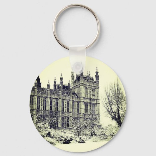 Westminster, Parlement, Winter Londen - Brits Sleutelhanger (Voorkant)