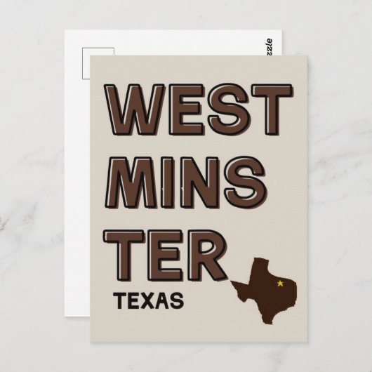 Westminster (Texas) Briefkaart (Voorkant / Achterkant)