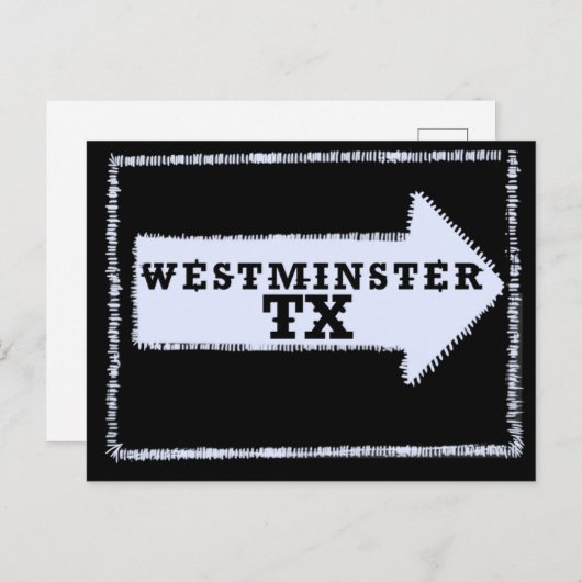 Westminster (Texas) Patch Briefkaart (Voorkant / Achterkant)