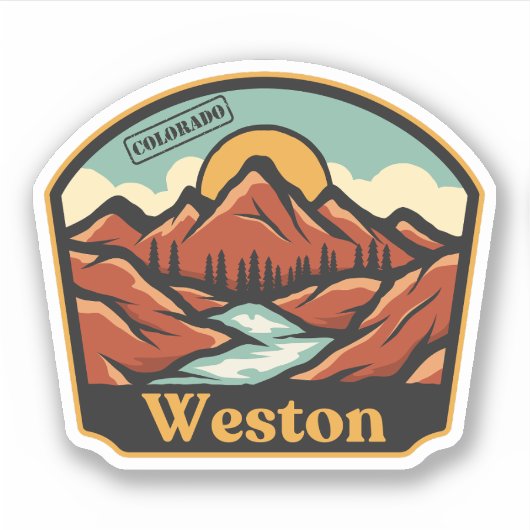 Weston, Colorado Sticker (Voorkant)