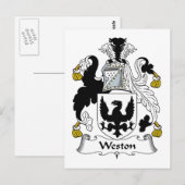 Weston Family Crest Briefkaart (Voorkant / Achterkant)