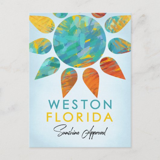 Weston Florida Sunshine Travel Briefkaart (Voorkant)