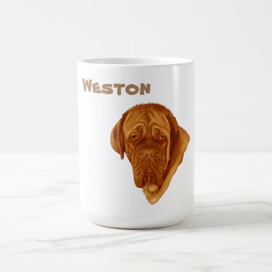 Weston Name with Dogue de Bordeaux, Coffee Mok (Center)