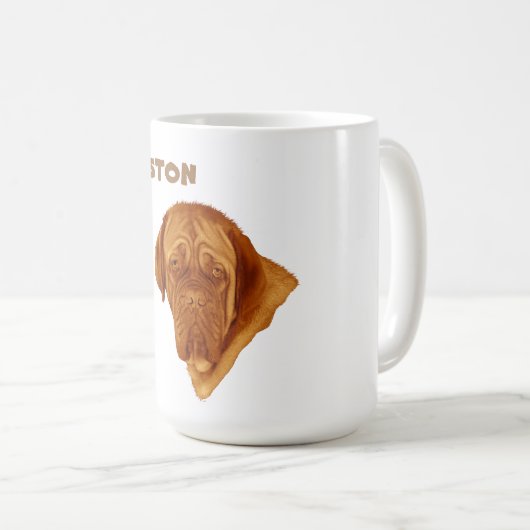 Weston Name with Dogue de Bordeaux, Coffee Mok (Voorkant rechts)