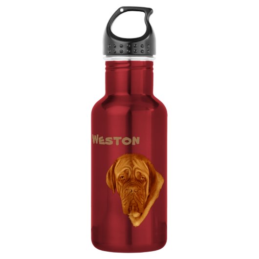 Weston Name with Dogue de Bordeaux, waterfles (Voorkant)