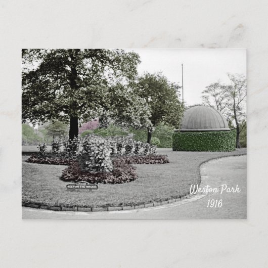 Weston Park Sheffield England 1916 Briefkaart (Voorkant)