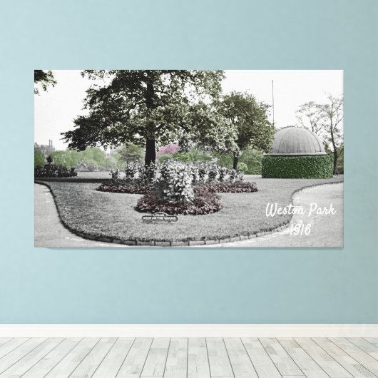 Weston Park Sheffield England 1916 Canvas Afdruk (Insitu (Houten vloer))