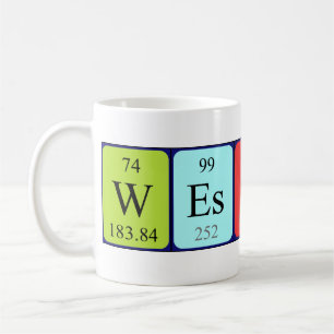 Weston Periodieke mok van de Naam van de Lijst