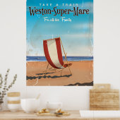 Weston Super Mare vintage reisposter. Poster (Keuken)