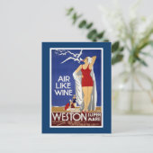 Weston-Super-Mare Vintage Travel Poster Briefkaart (Staand voorkant)