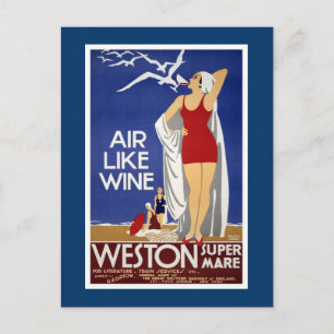 Weston-Super-Mare Vintage Travel Poster Briefkaart